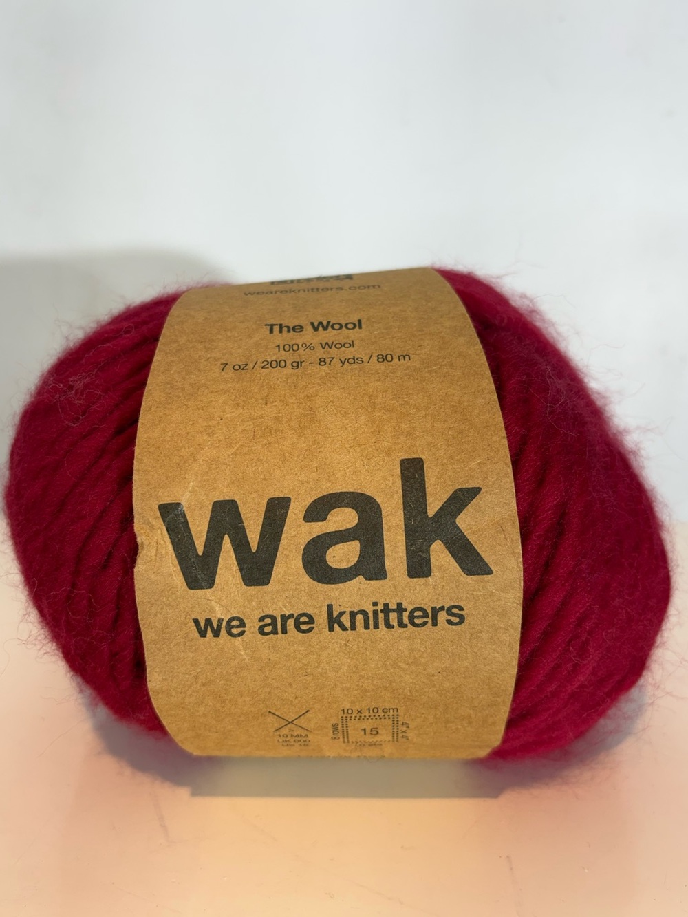 We Are Knitters The Wool Yarn Lipstick Red 100% Wool 200g Skein